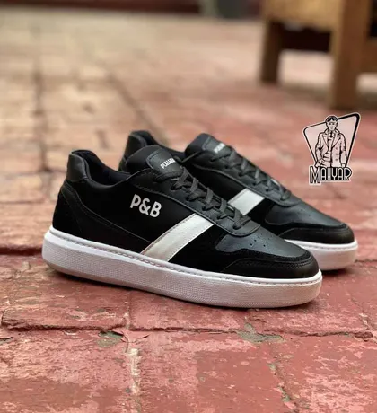 کتانی مشکی مردانه PULL AND BEAR