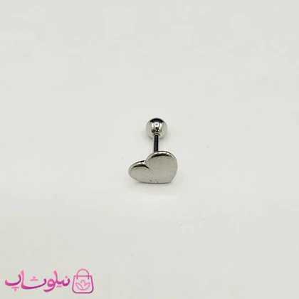 پیرسینگ گوش طرح قلب توپر کد 89