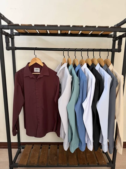 پیراهن آستین بلند قابپک مخفی2643