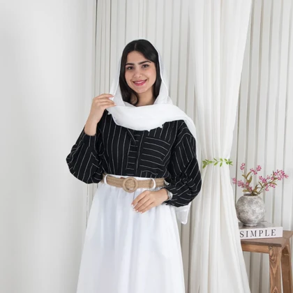 شومیز تک جیب پری راه راه OL