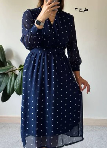 پیراهن حریر سرمه سری 10