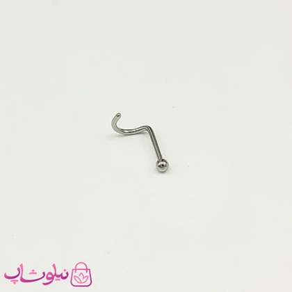 پیرسینگ بینی دایره بدون نگین نقره ای