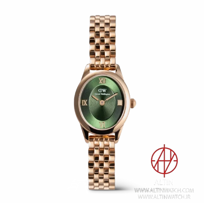 ساعت مچی زنانه دنیل ولینگتون (Daniel Wellington) مدل DW00100806 (کالکشن Ophelia Mini، صفحه سبز زمردی، بند رزگلد)