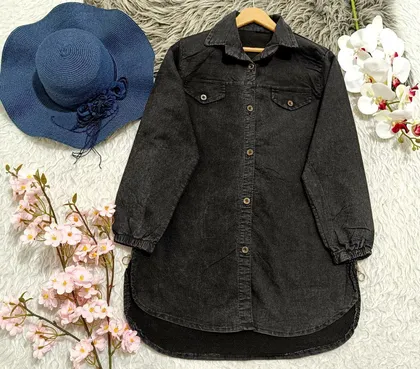 مانتو بغل زیپ جین زنانه 1038