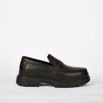 کفش لوفر چرم طبیعی مردانه مدل شایاس چرم