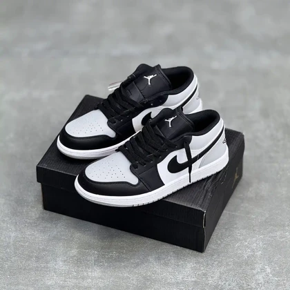 کفش نایک ایر جردن وان لو مشکی طوسی شادوو Nike Air Jordan 1 Low Shadow