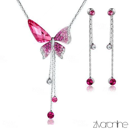 نیم ست پروانه سواروسکی 10268