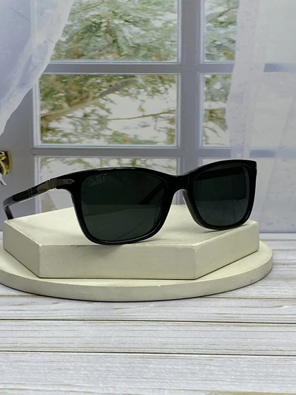 عینک آفتابی پرسول مدل PO3208 فریم استات و کائوچو، عدسی شیشه‌ای UV400 با وضوح دید عالی