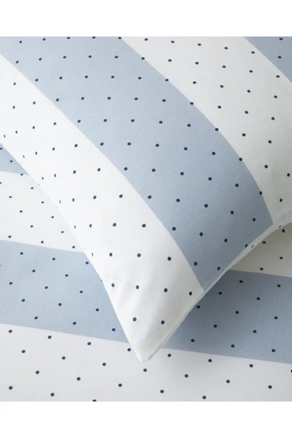 سرویس روتختی دو نفره English Home مدل Lines & Dots پنبه - آبی