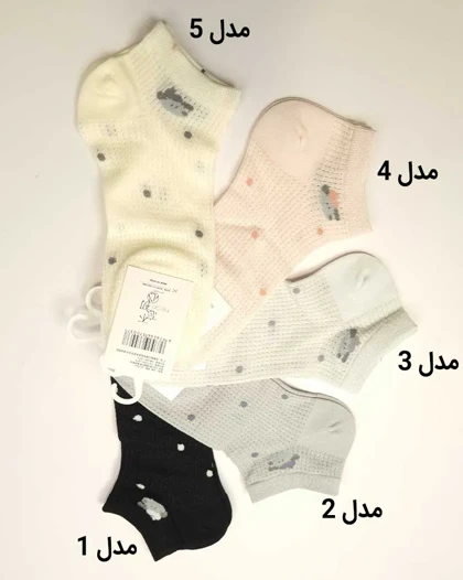 جوراب زنانه مچی فلورا شکلک‌دار