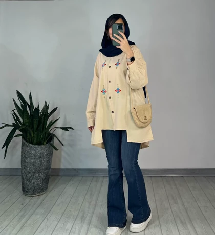 مانتو لینن طلا