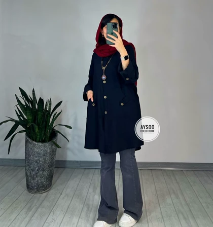 مانتو دکمه دار قاصدک1