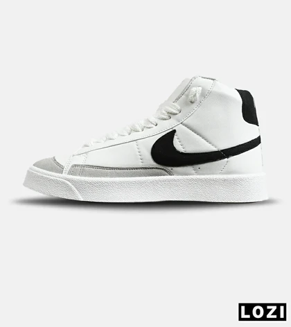 کفش کتانی ساق‌دار مردانه و زنانه سفید مشکی Nike Blazer Low 77 مدل 7930