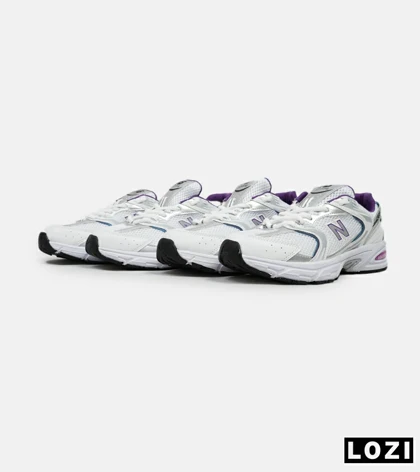 کفش کتانی مردانه و زنانه سفید آبی بنفش NEW BALANCE 530