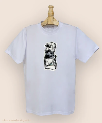 تیشرت مردانه و زنانه طرح اسکناس دلار کد 959