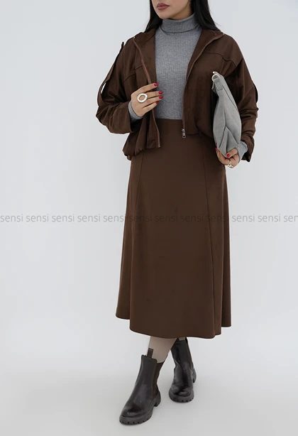 دامن زنانه کلوش جیر کد1006792