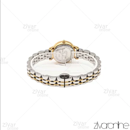 ساعت دنیل ولینگتون زنانه طلایی نقره ای صفحه مشکی خطی اسمال 106315