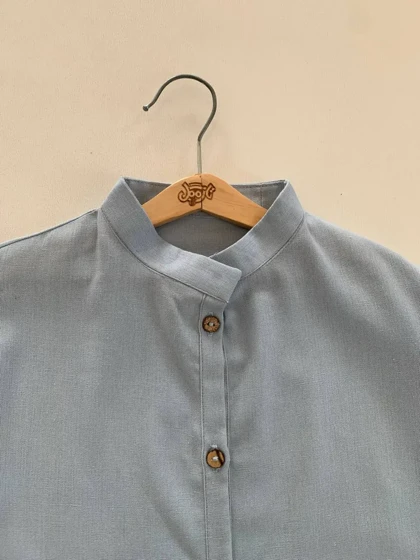 مانتو آبی پاستلی