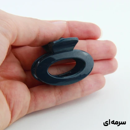 کلیپس دخترانه مدل بیضی کوچک دو رنگ