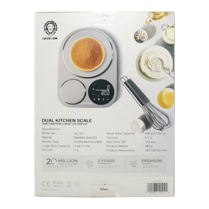 ترازو هوشمند آشپزخانه دو گانه گرین لاین مدل GL-SL1