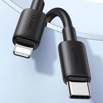 کابل تایپ سی به لایتنینگ یوسامز USAMS مدل SJ712 توان 30 وات 1 متر