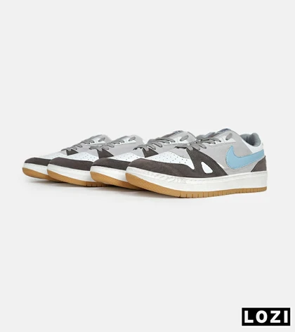 کفش کتانی مردانه طوسی سفید آبی نایک NIKE SB