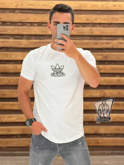 تیشرت یقه کشبافت ADIDAS