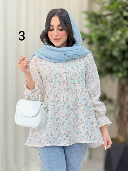 شومیز طرح دار ارغوان
