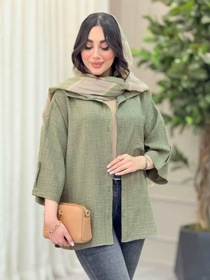 شومیز آستین پاگن ثمین