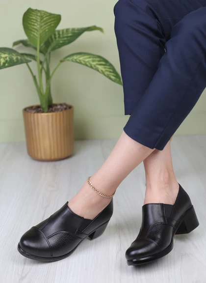 کفش چرم پرسنلی زنانه 114 پلاک