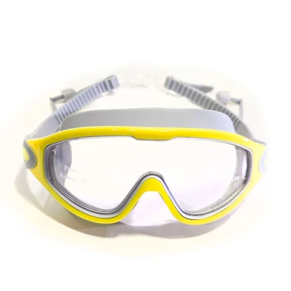 عینک شنا فرم بزرگ سیلیکونی حرفه ای در رنگ بندی