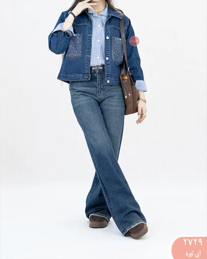 کت جین نگین‌دار 2729