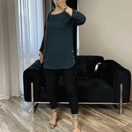 تونیک اسپرت زنانه جلو بسته چکوار