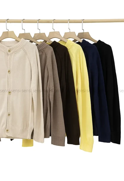 ژاکت بافت جلو دکمه کد1004534