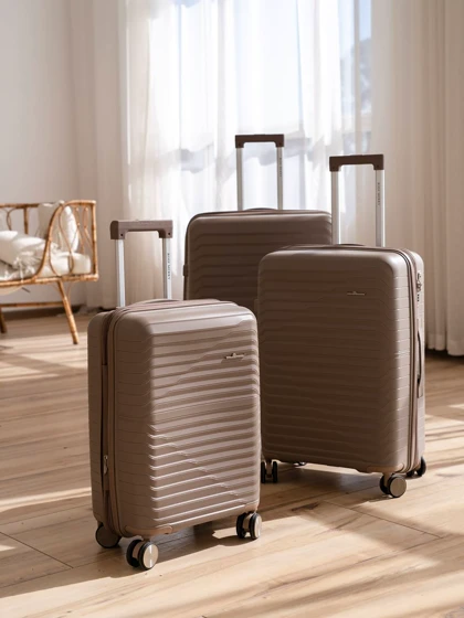 چمدان رزمری مدل Rose Merry RL-305-3S سایز بزرگ خاکی
