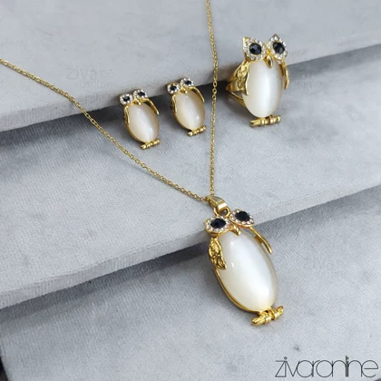 سرویس سواچ مدل جغد نگین‌دار 10512