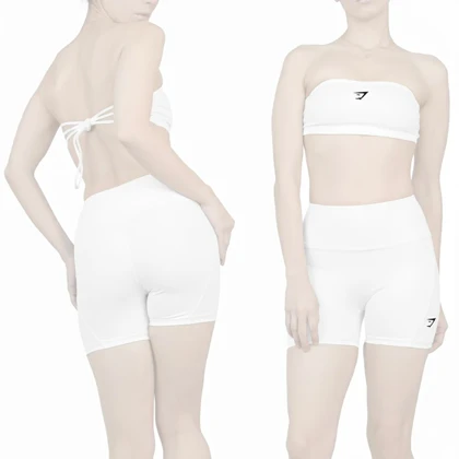ست دکلته و کشاله بند ورزشی زنانه جیم شارک مدل 4H0898 سفید