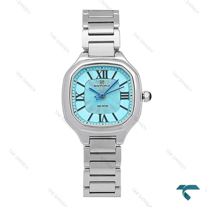 ساعت زنانه نیوی فورس NF5042 سیلور صفحه تیفانی NaviForce-6985-L