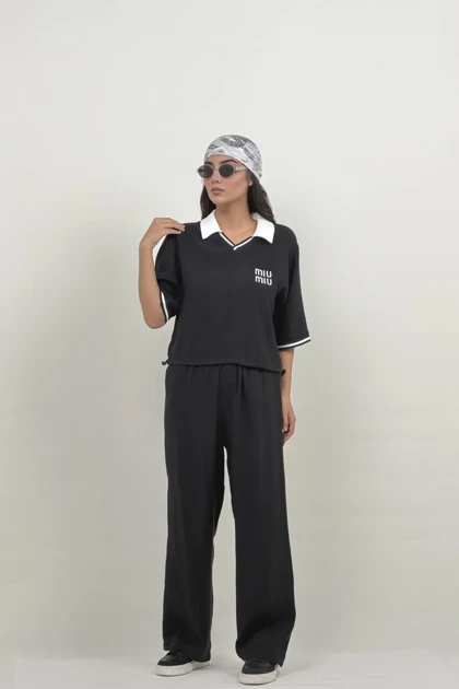 ست زنانه شومیز و شلوار اسپرت miu miu