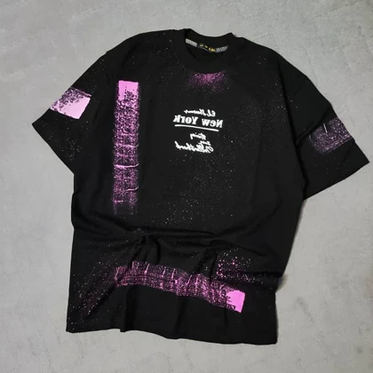 تیشرت NEW YOEK مشکی سایز XxL (توضیحات توجه کنید راهنمای سایز)