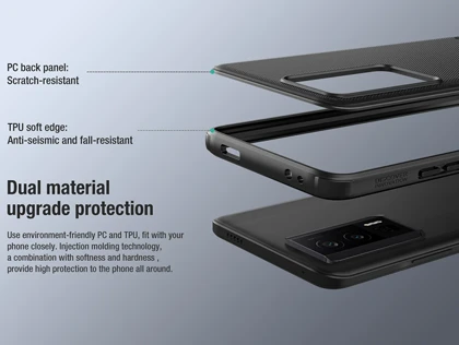 قاب شیائومی ردمی کا 60، کا 60 پرو، پوکو اف 5 پرو نیلکین Nillkin Xiaomi Redmi K60/K60 Pro/Poco F5 Pro Super Frosted Shield Pro