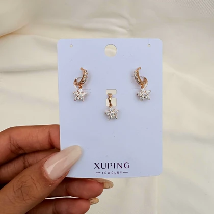 نیم ست ستاره نگینی ژوپینگ بدون زنجیر