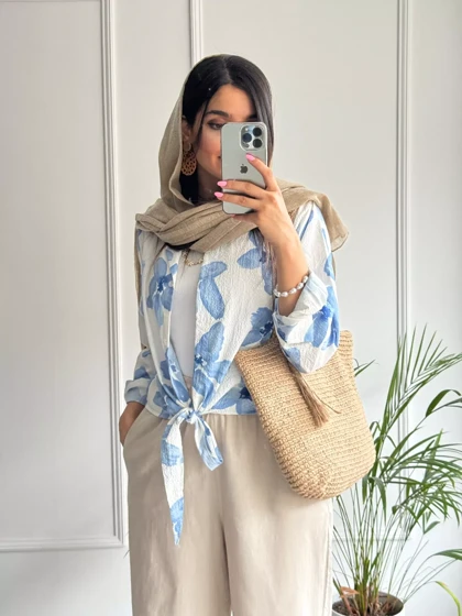 شومیز گره‌ای کاتلین ( دارای ایراد جزئی)