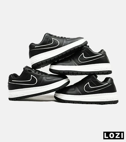 کفش کتانی مردانه و زنانه مشکی سفید نایک NIKE AIR FORCE مدل 4696