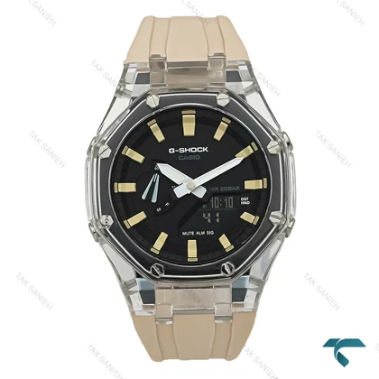 جیشاک GA2100 مردانه شیشه ای کرمی GShock-7591-G