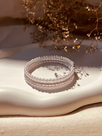 دستبند مروارید فنری