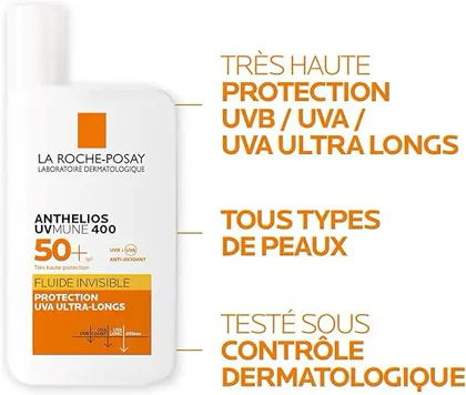 ضد آفتاب لاروش پوزای مدل FLUIDE INVISIBLE حجم 50 میل