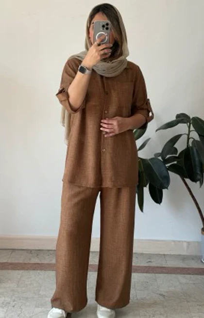 ست مانتو شلوار پنبه