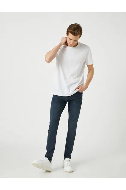 شلوار جین نخی مردانه 3sam40039nd Fa6 Stone Indigo 3SAM40039ND01.04.01.01