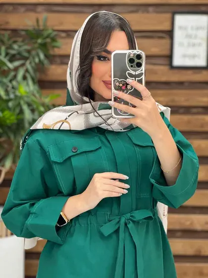 مانتو کمرگت جیب پیله